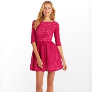 Lilly Pulitzer Alicia Pink Petal Lace Dress 00